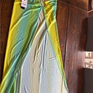 Vibrant Yellow and Green Sarong